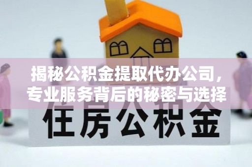 清浦揭秘公积金提取代办公司，专业服务背后的秘密与选择指南